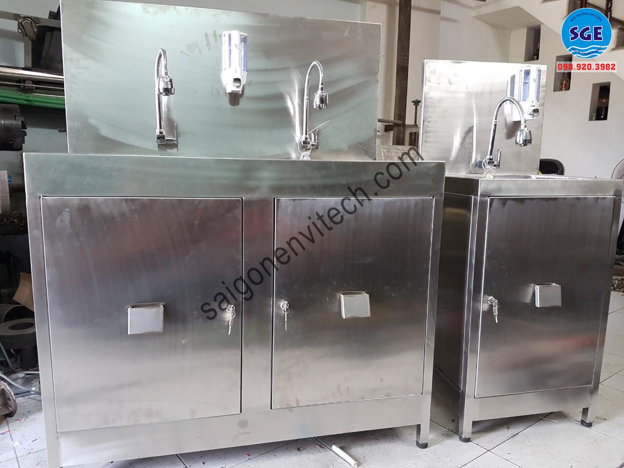 Bồn rửa tay y tế 2 vòi giá rẻ, đạt chuẩn BỘ Y TẾ