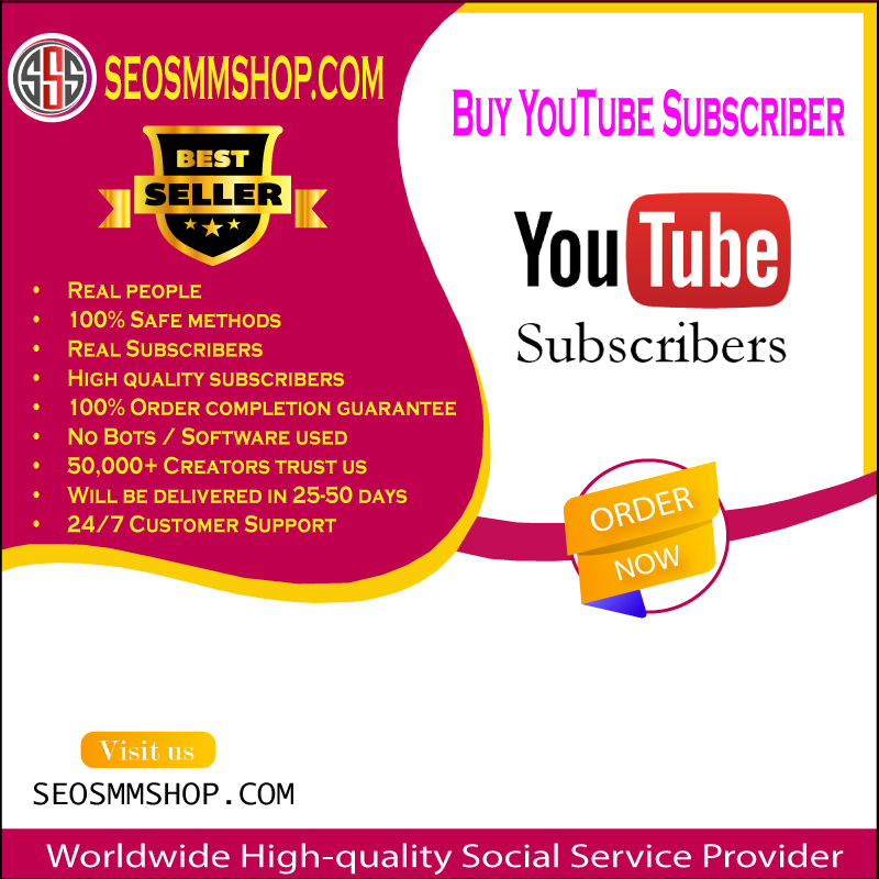 Buy YouTube Subscriber - 100% real User & instant delivery