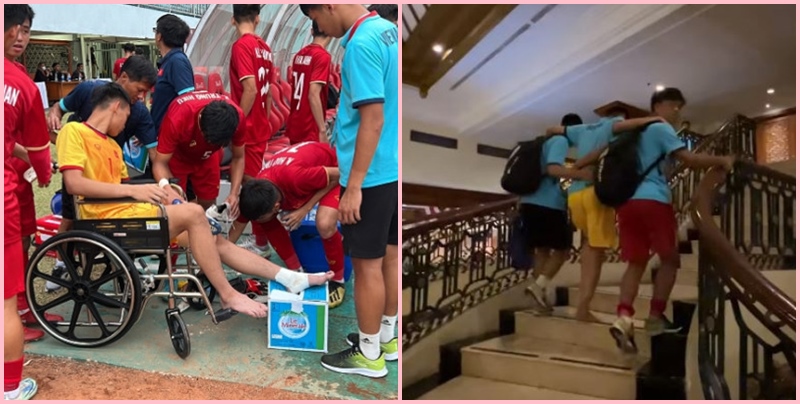 Xót xa hình ảnh tuyển thủ U16 Việt Nam trả giá sau chiến thắng trước Thái Lan
