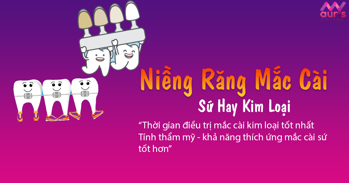 Hỏi đáp nên niềng răng mắc cài sứ hay kim loại - Nha Khoa My Auris