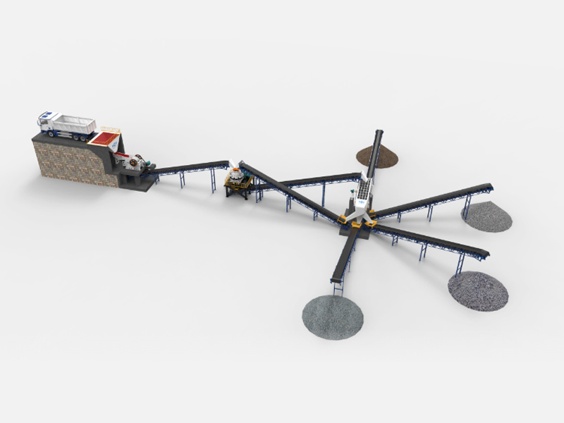 60TPH Stationary Crushing Plant For Producing Construction Materials