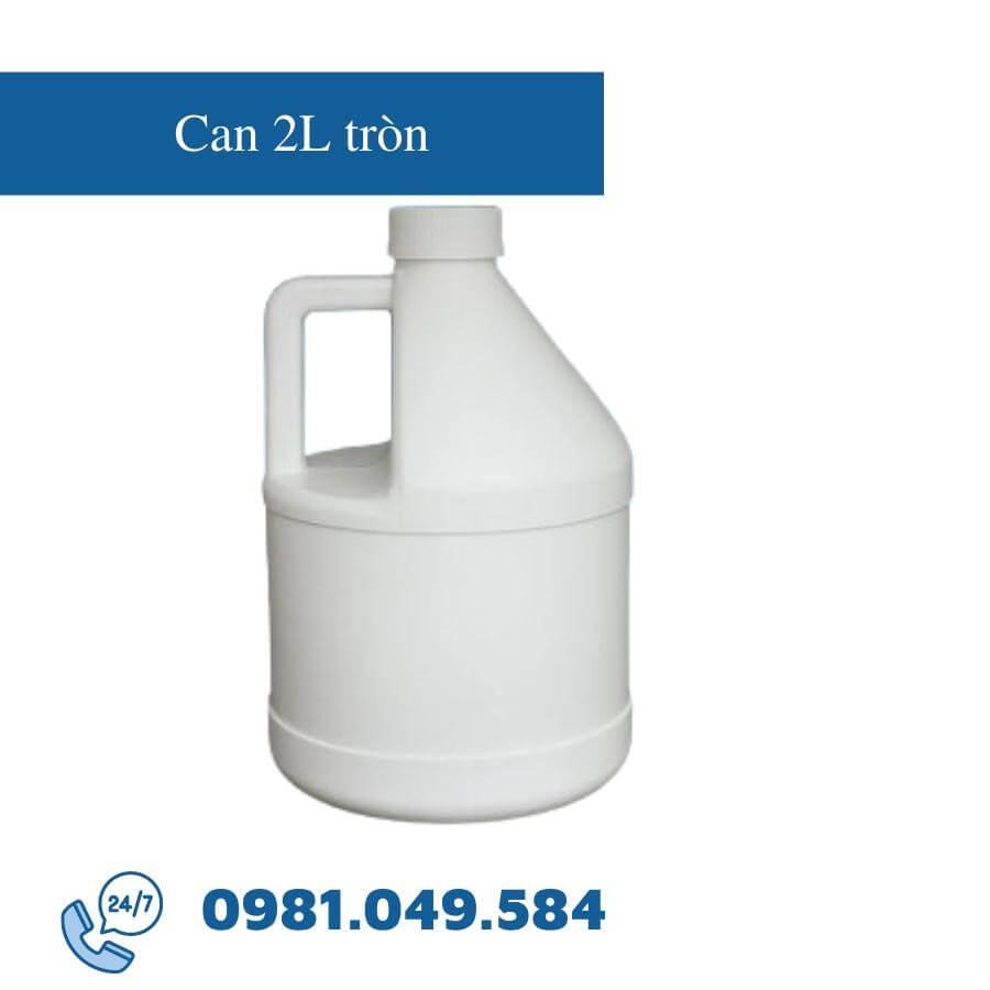 Can nhựa 2l - Tròn 100% nhựa HDPE cao cấp | GIÁ TỐT