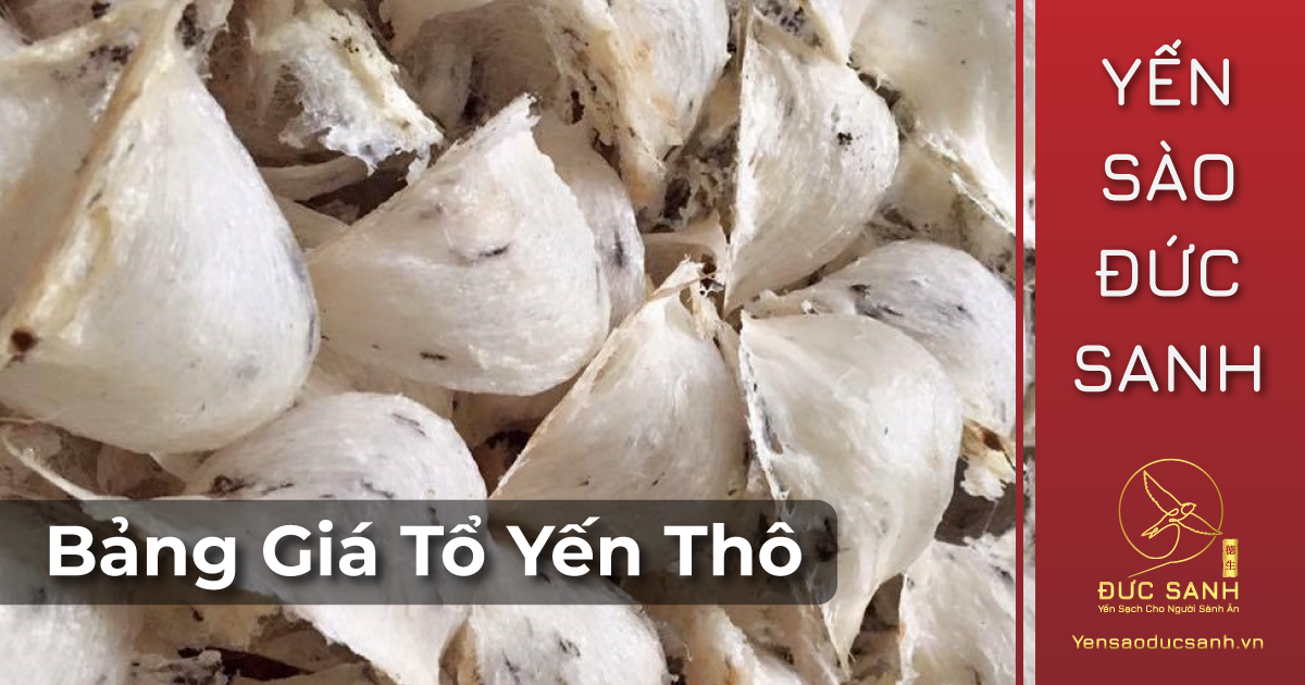 Bảng Giá Tổ Yến Thô Mới Nhất 2022 - Đức Sanh