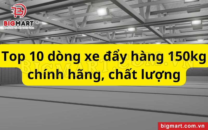 Top 10 các dòng xe đẩy hàng 150kg chất lượng, chính hãng