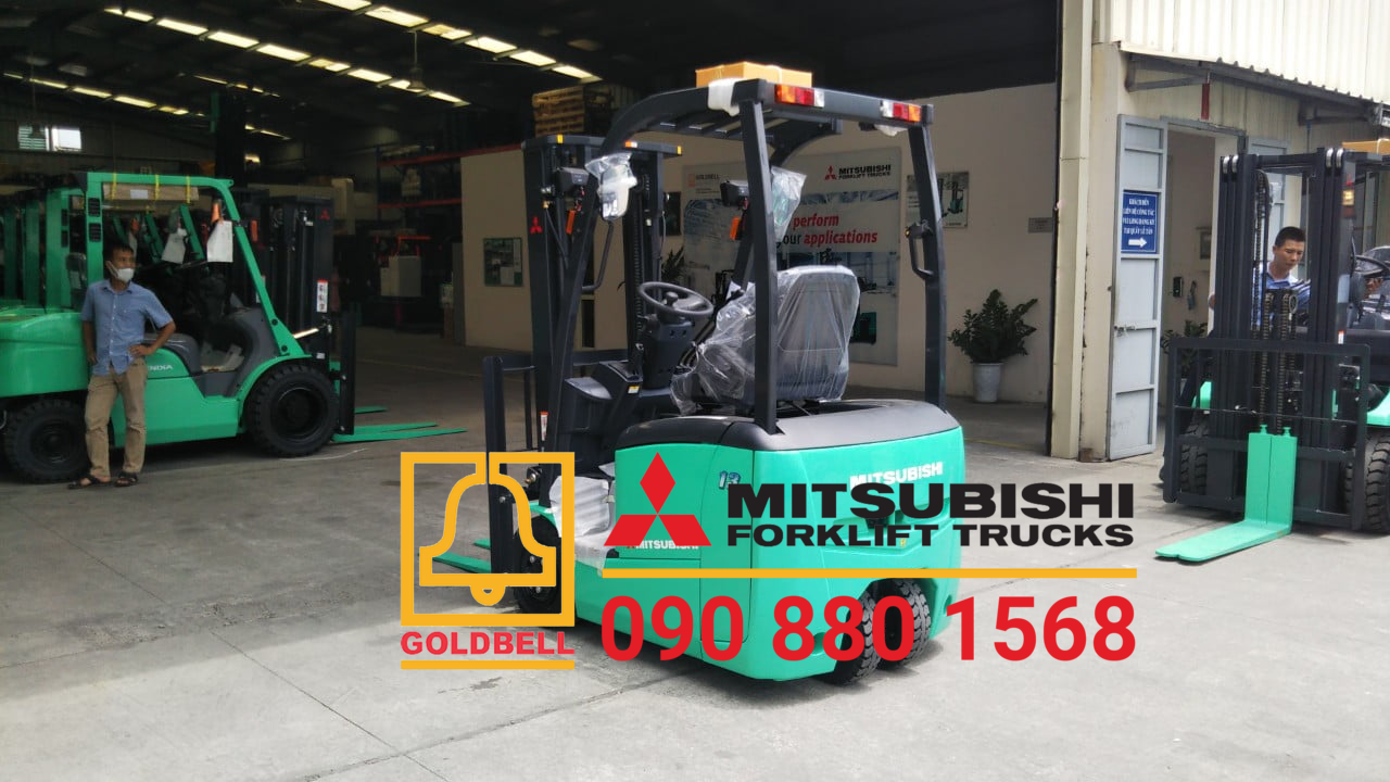 Xe nâng điện Mitsubishi 3 bánh 1.3 tấn FB13TCB Nhật bản Nhập khẩu chính hãng
