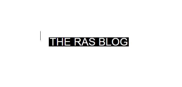 THE RAS BLOG