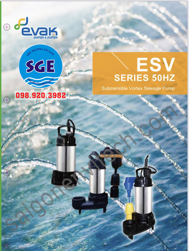 Máy bơm chìm nước thải Evak ESV-5.02 0.2HP