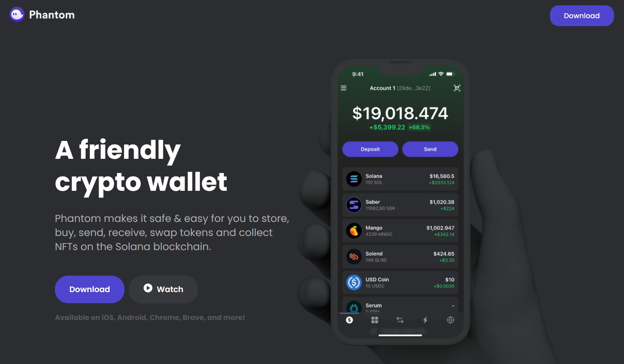 Phantom Wallet - A friendly Crypto Wallet