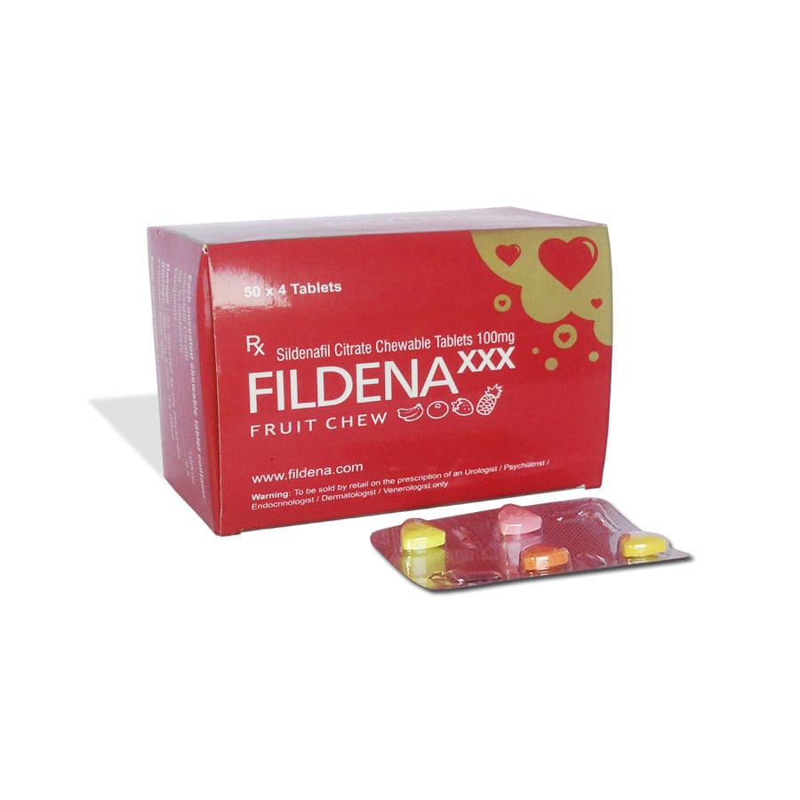 Fildena CT 100 Mg: Sildenafil Fildena Chewable 100mg Tablets Online