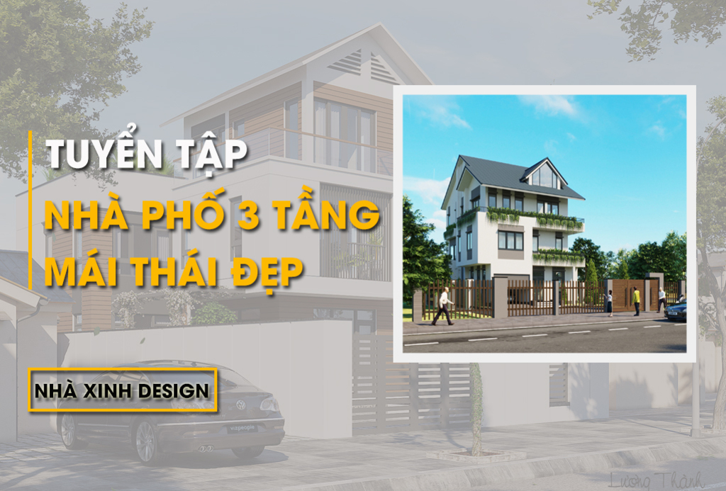 KHÁM PHÁ 11+ Mẫu Nhà Phố 3 Tầng Mái Thái Đẹp Đang Thịnh Hành Năm 2022