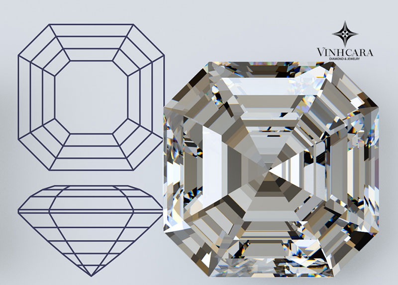 Kim cương Asscher và giác cắt của kim cương Asscher