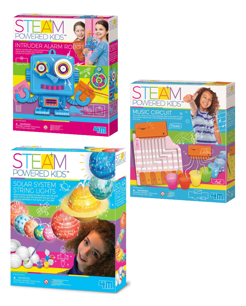 Intruder Alarm Robot, Music Circuit & Solar System Toys, String Lights | Curiouskidzz