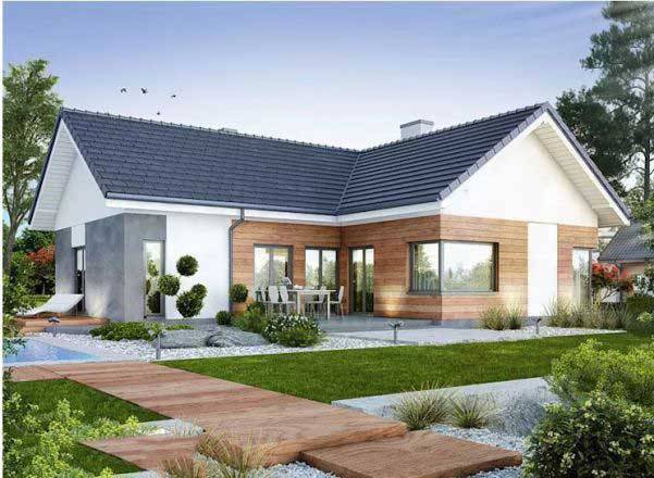 Sản xuất nhôm đúc Hoàn Mỹ  — Mẫu villa sân vườn cấp 4 có cổng, hàng rào nhôm...