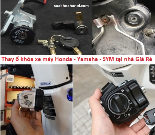 Thay Ổ Khóa Xe Máy Tại Nhà Honda - Yamaha - SYM Giá Rẻ