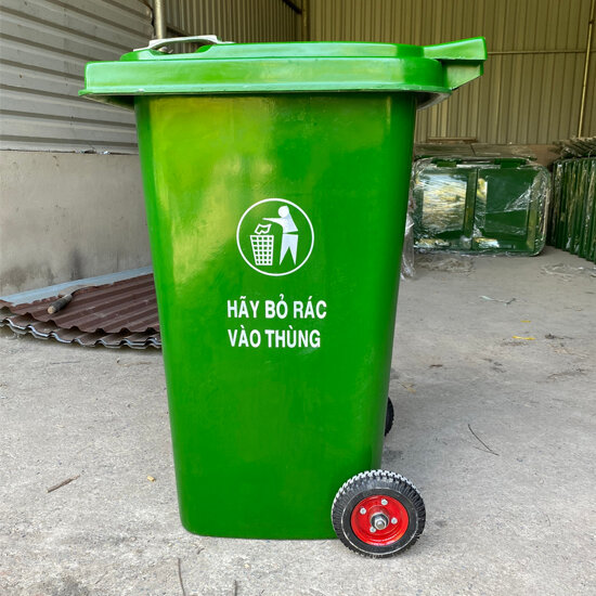 Thùng Rác Nhựa Composite 240 Lít Có Bánh Xe, Giá Tốt | NSG