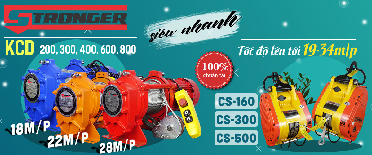 Tời điện tốc độ Siêu Nhanh 28mp -Tời xây dựng STRONGER