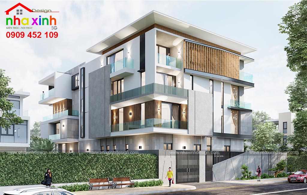 Mẫu Biệt Thự Hiện Đại 4 Tầng Sang Trọng 480m2 | Anh Tiến | BT-101