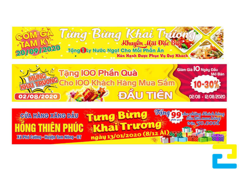 [Tổng Hợp] 30+ Mẫu Băng Rôn Chúc Mừng Khai Trương Đẹp Nhất