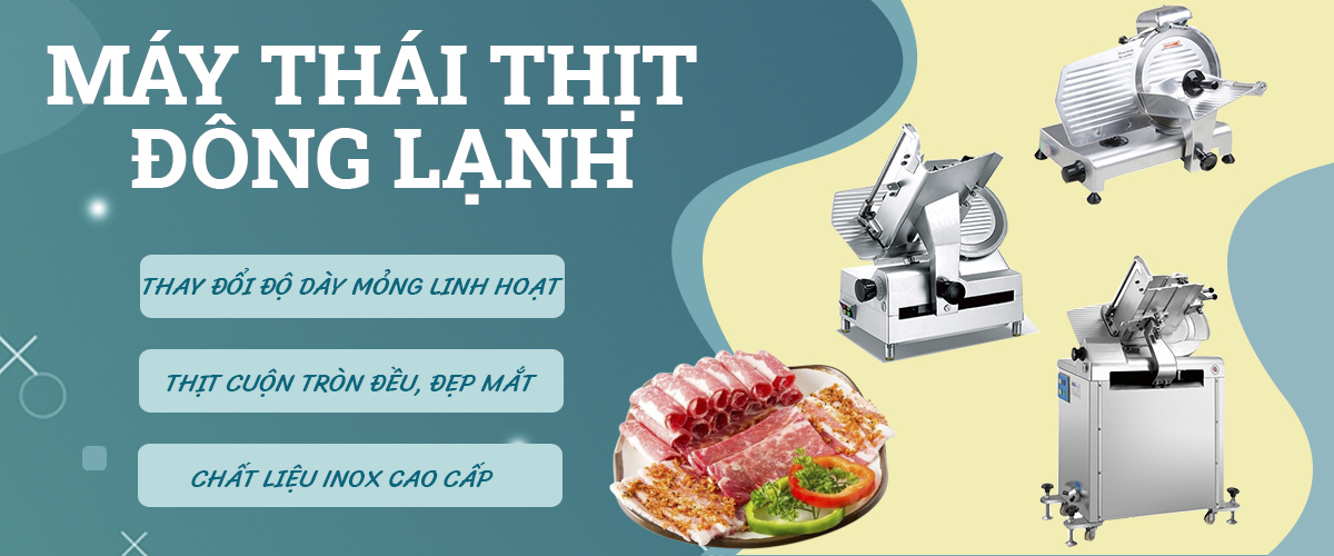 Máy thái thịt đông lạnh, thịt chín mỏng đều - Giá rẻ 2022