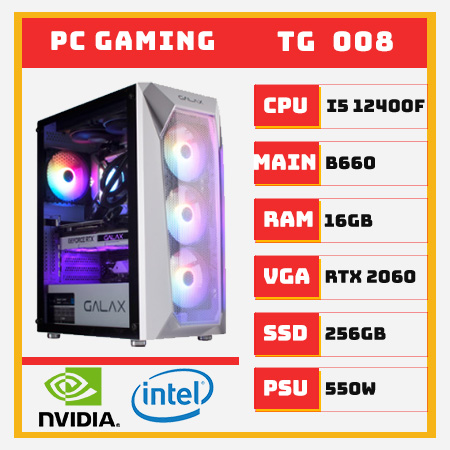 PC GAMING i5 12400F RTX 2060 | RAM 16GB | SSD 256GB - TGPCGMN008 - Trần Gia Computer