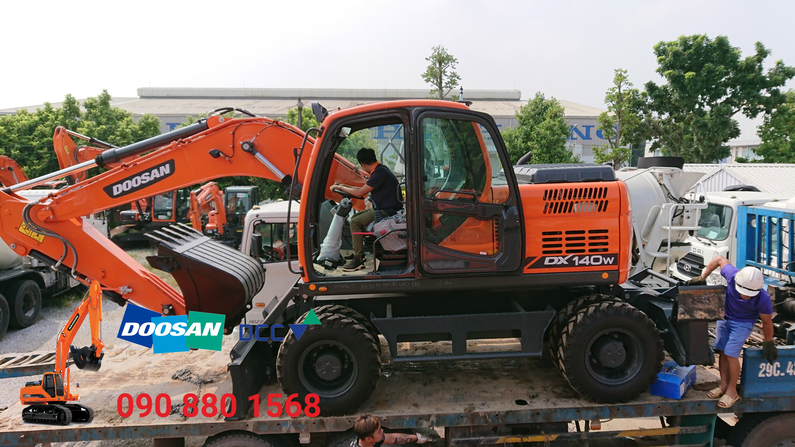 Máy xúc Doosan bánh lốp DX140W Và Báo giá mới nhất Tháng 10/2022