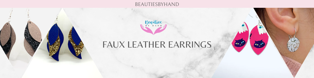 Handmade Faux Leather Earrings For Women | BeautiesbyHand