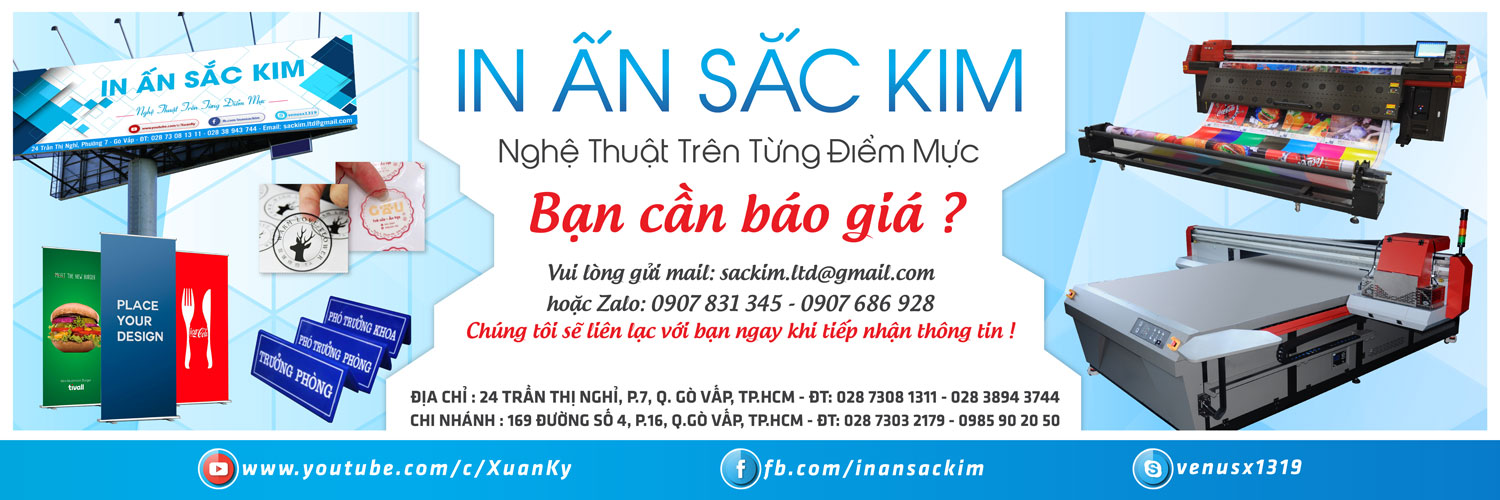In ấn Sắc Kim - Công ty in quảng cáo, thiết kế, thi công HCM