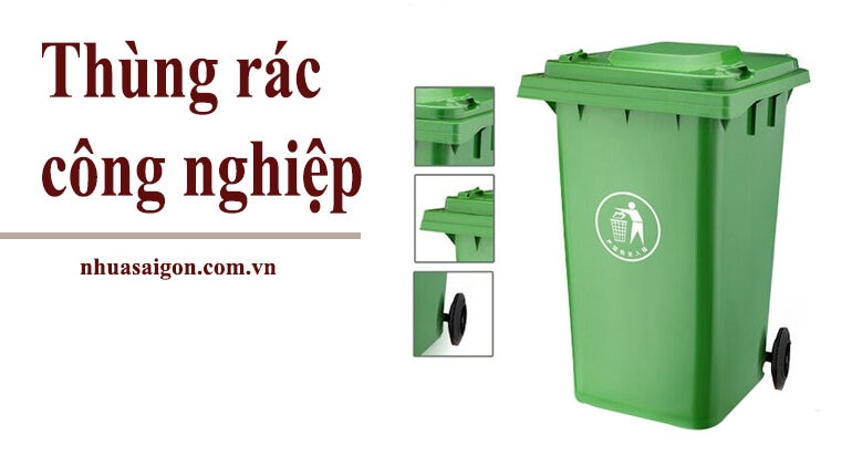 Thùng Rác Công Nghiệp Đẹp Siêu Bền 60L 120L 240L 660L