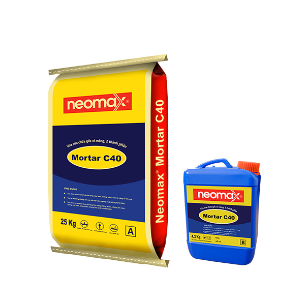 Neomax Mortar C40 | Vữa sửa chữa trám vá bê tông 2 thành phần