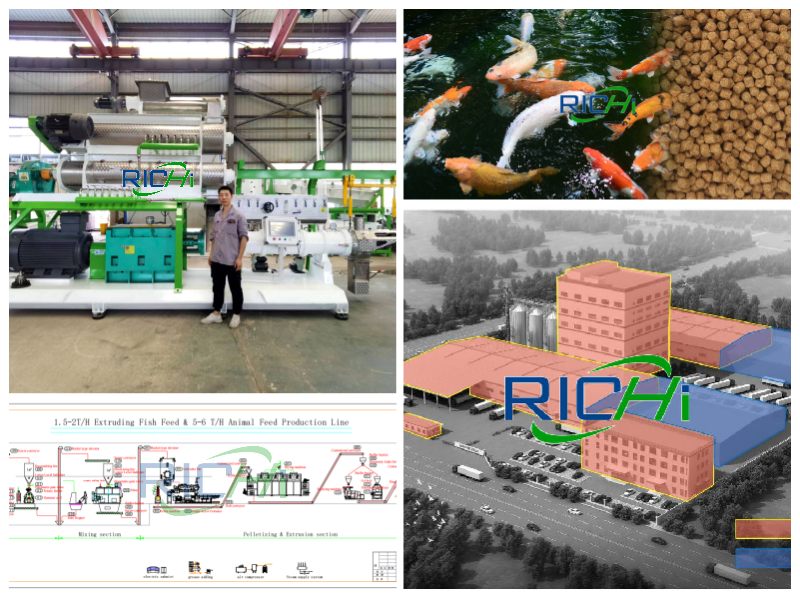 5-6T/H Shrimp Sinking Fish & 1.5-2T/H Floating Fish Food Production Line In Iran - RICHI Machinery