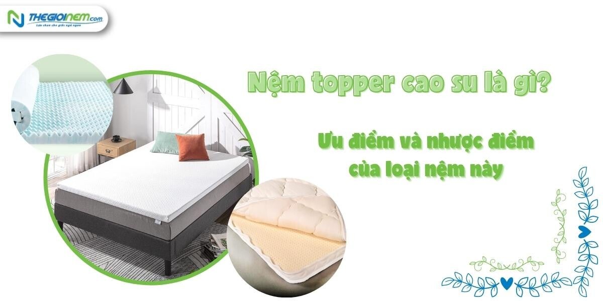 Nệm topper cao su là gì? Ưu điểm và nhược điểm của loại nệm này | Nệm Cao Su Thiên Nhiên | Thegioinem.com