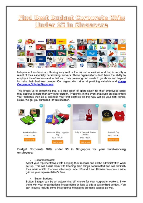 Find Best Budget Corporate Gifts Under $5 in Singapore.pdf