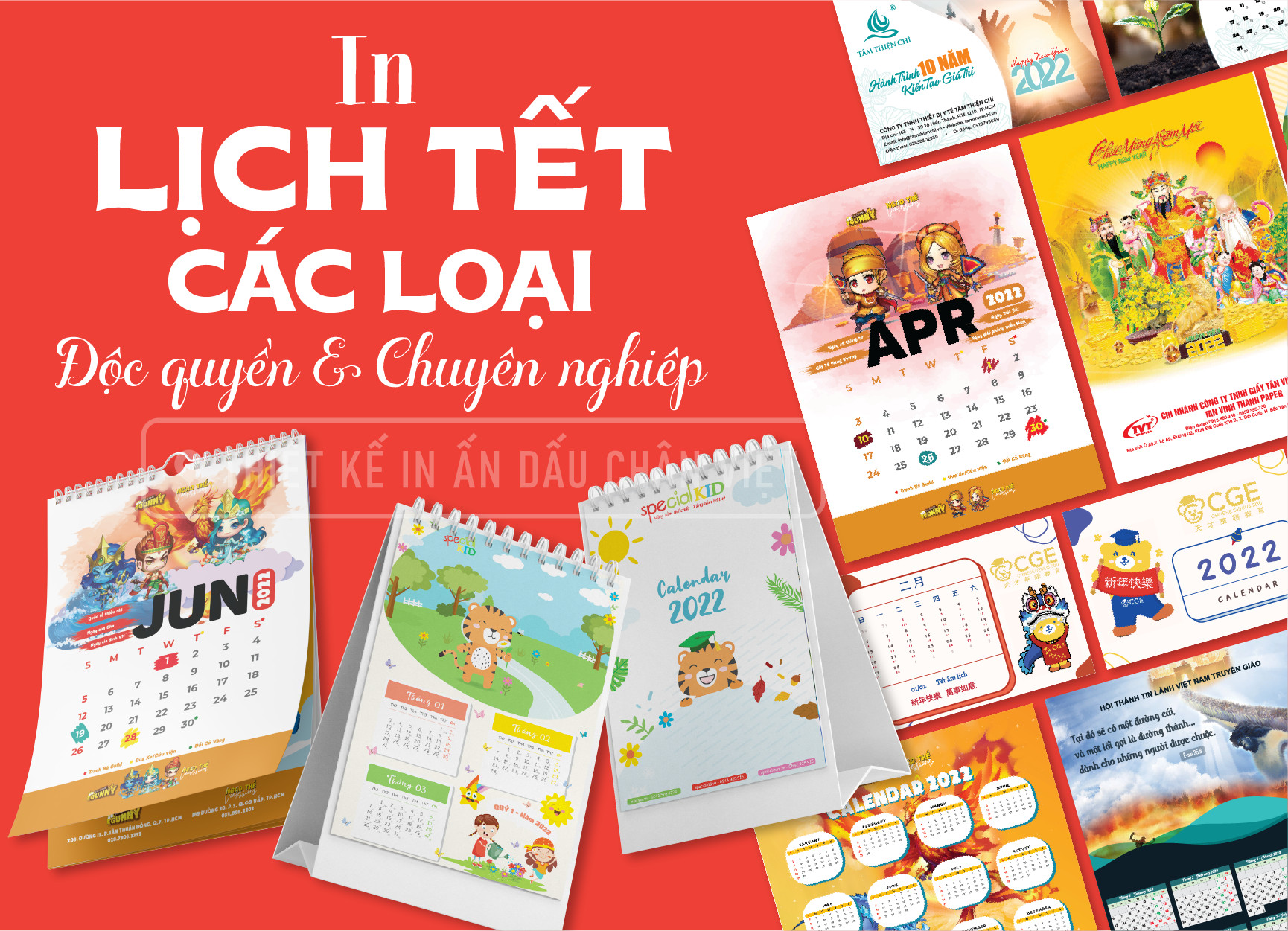 In lịch tết 2023 giá rẻ tại In cực rẻ - Danh thiếp - Name card - Card Visit - Mạc áo - Thẻ treo