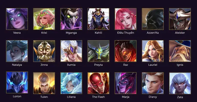 Các tướng đi Mid trong Liên Quân mạnh nhất mùa 24