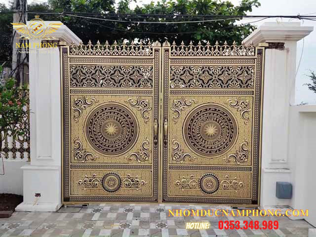 20+ Mẫu cổng trống đồng ở 2 bên cánh cổng