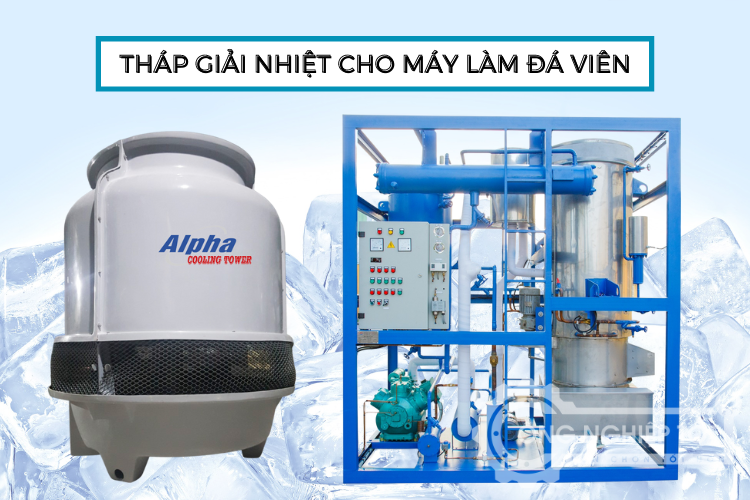 Tháp giải nhiệt cho máy đá viên ✳️ Giá rẻ, làm mát nhanh