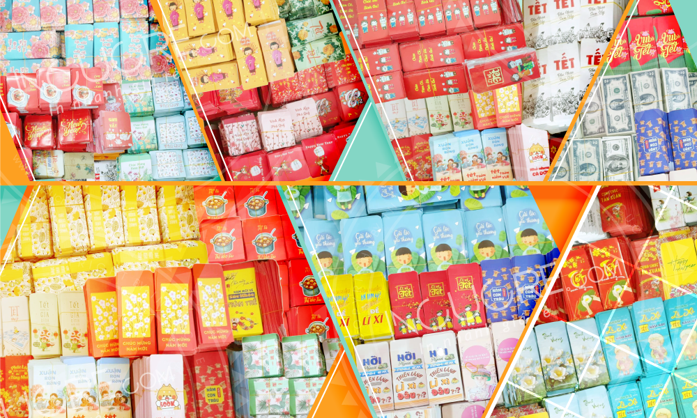 Thiết kế bao lì xì món quà tri ân cho khách hàng - Danh thiếp - Name card - Card Visit - Mạc áo - Thẻ treo