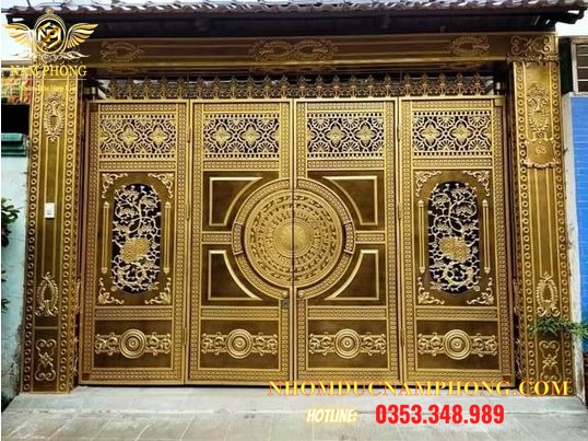 30+ Mẫu cổng, cửa 4 cánh đẹp , hiện đại cho nhà phố 2022