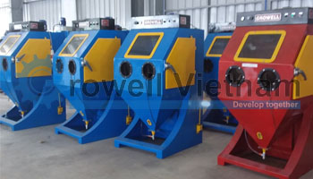 Máy phun cát công nghiệp - làm sạch đánh bóng bề mặt - GROWELL