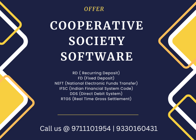 NEFT | RD | FD Facility in Cooperative Society Software - Credit Cooperative Society Software