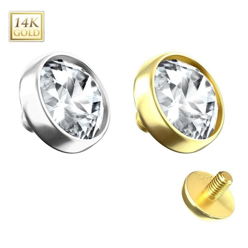 Achievea Chic Look With 14k Gold Dermal Anchors  - Jewl...