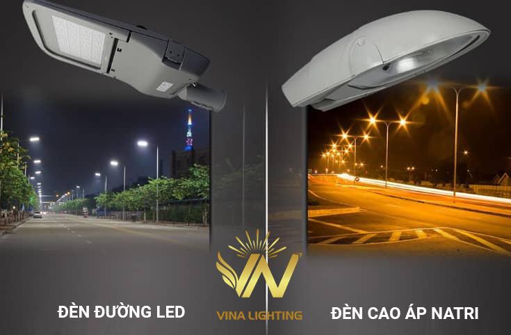 So sánh đèn đường LED và đèn natri cao áp - Vina Lighting
