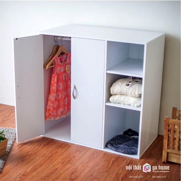 Tủ quần áo nhỏ gọn gỗ MDF phủ melamine GHS-5171 | Gỗ Trang Trí