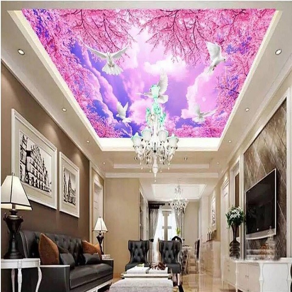 Dịch Vụ In UV Trần Xuyên Sáng 3D Cao Cấp Đa Dạng Mẫu