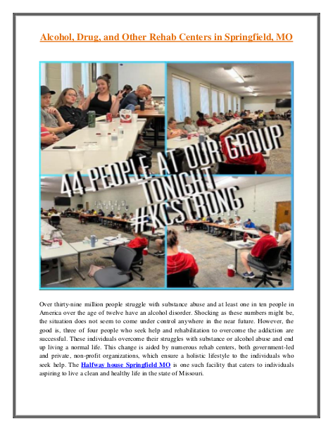 Alcohol, Drug, and Other Rehab Centers in Springfield, MO | edocr