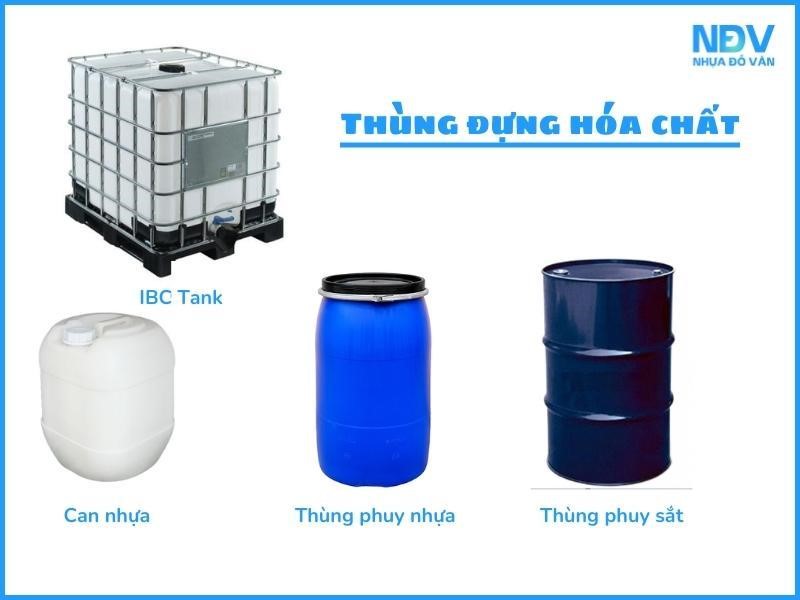 Thùng đựng hóa chất [Cũ & Mới] Giá thùng nhựa đựng hóa chất