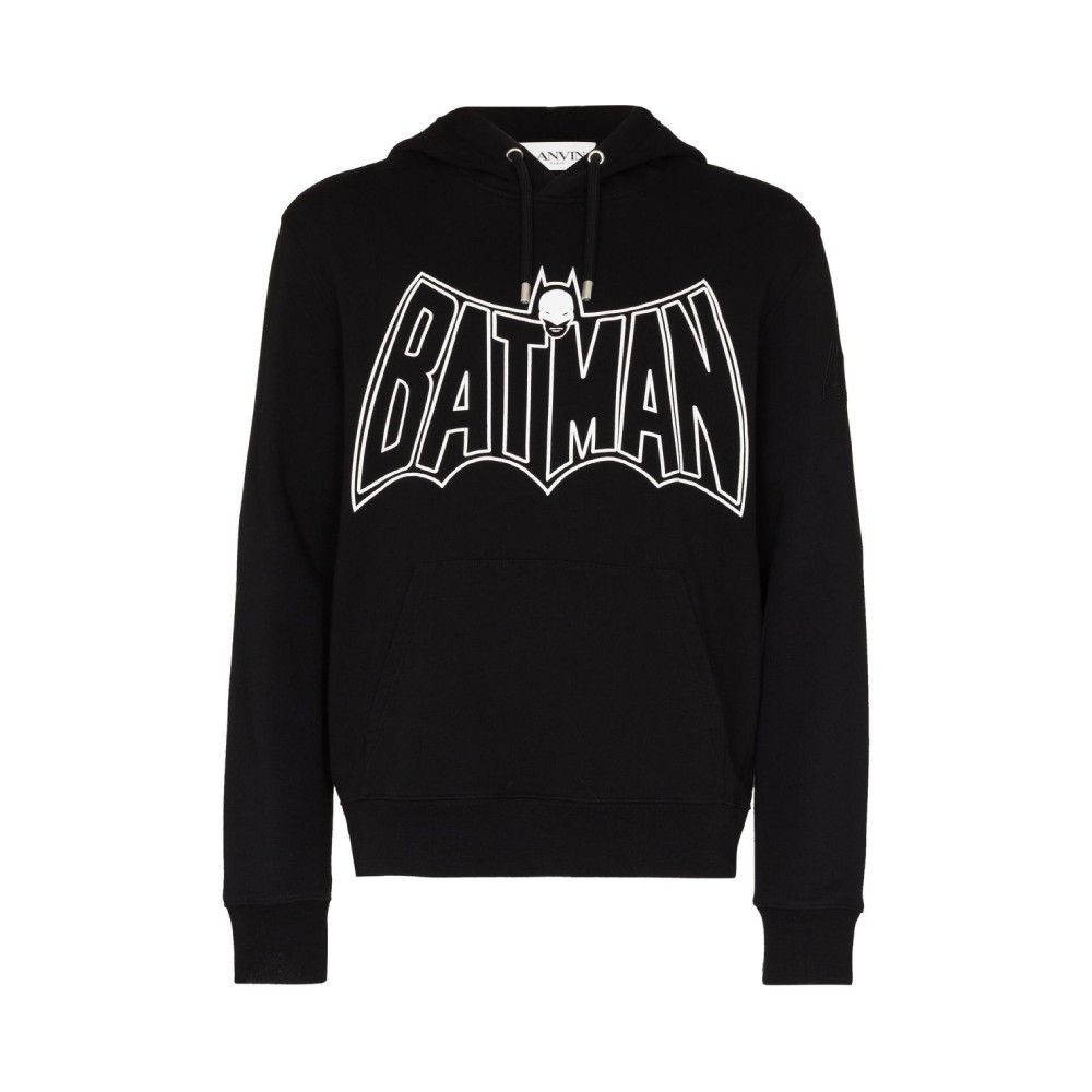 Lanvin Batman Logo Hoodie Black - Lanvin Official