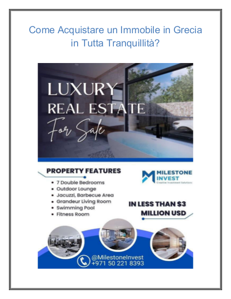 Come Acquistare un Immobile in Grecia in Tutta Tranquillità | edocr