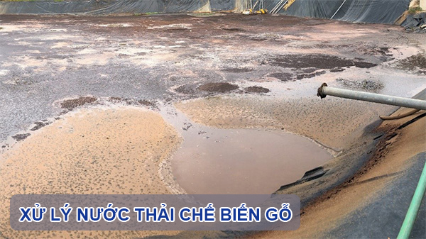 Các bể trong hệ thống xử lý nước thải chế biến gỗ - Công ty TNHH Công nghệ Kỹ thuật Môi Trường Sài Gòn