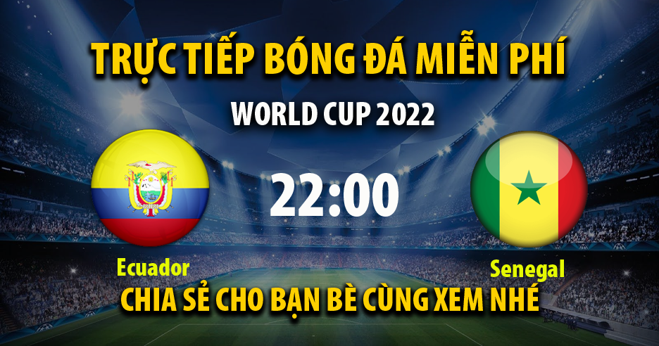 Link trực tiếp Ecuador vs Senegal 22:00 ngày 29/11/2022 - Cakhia8.net